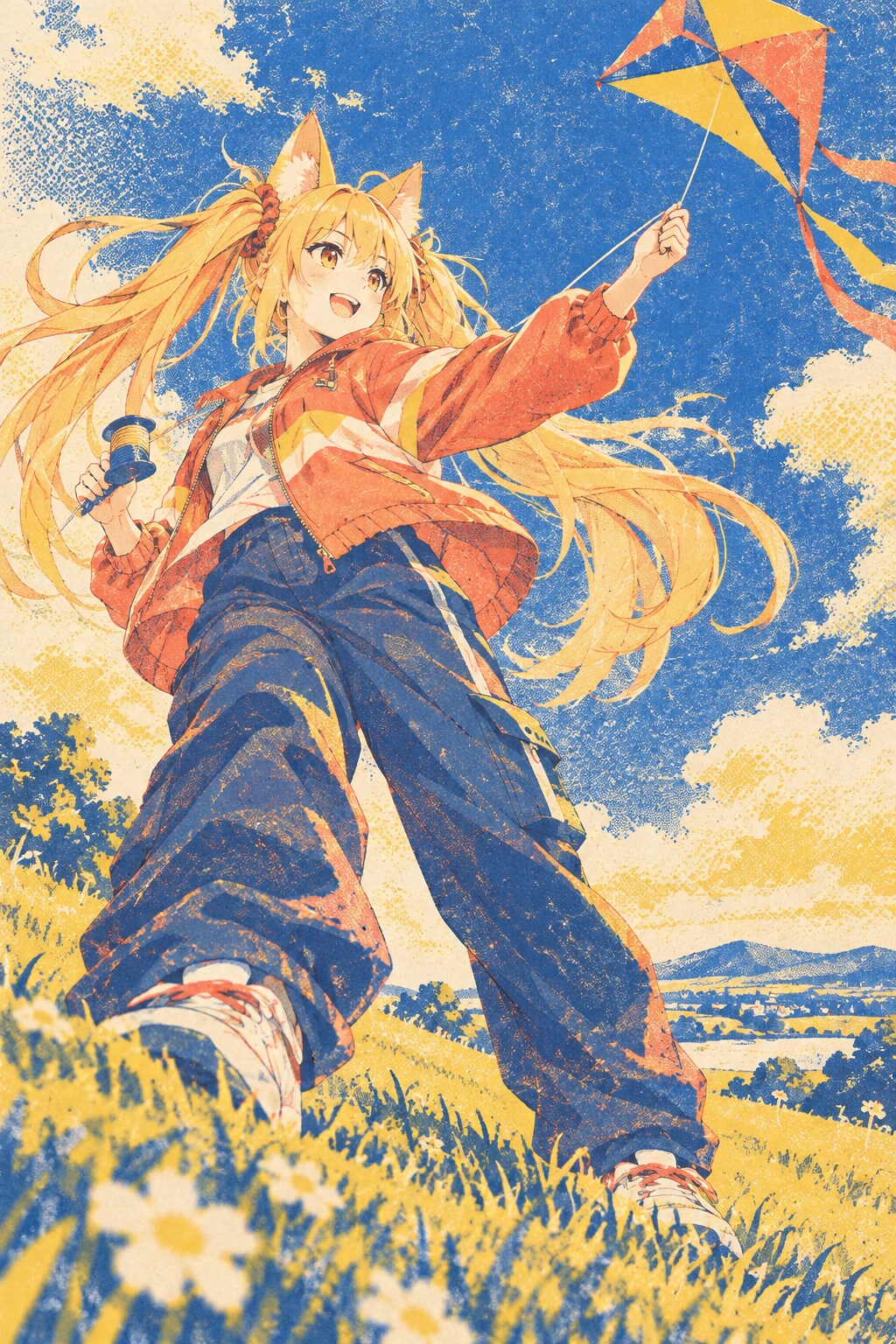凧揚げするミラ | の人気AIイラスト・グラビア