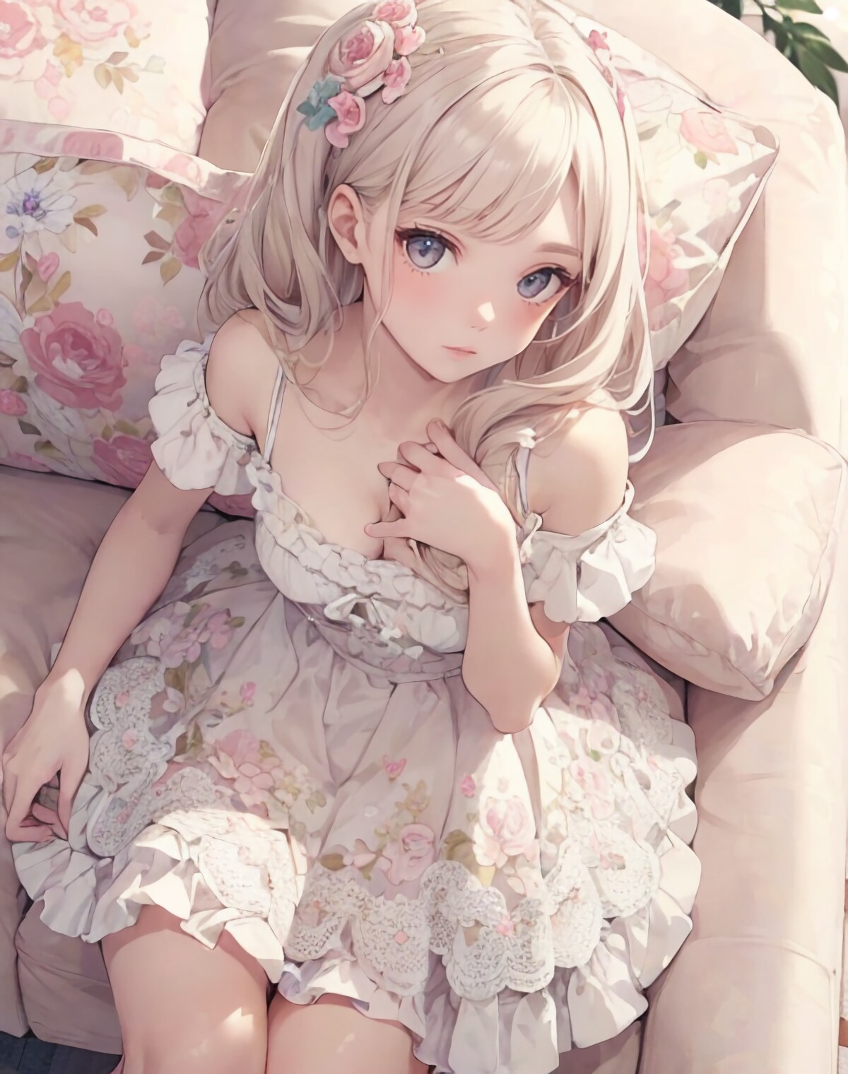 花柄ドレス