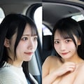 車内脱衣　比較 2枚目
