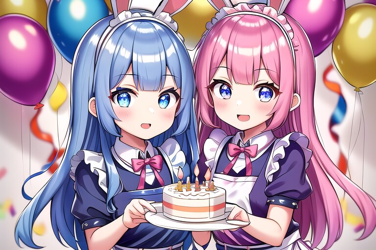 二周年おめでとうございます！ | の人気AIイラスト・グラビア