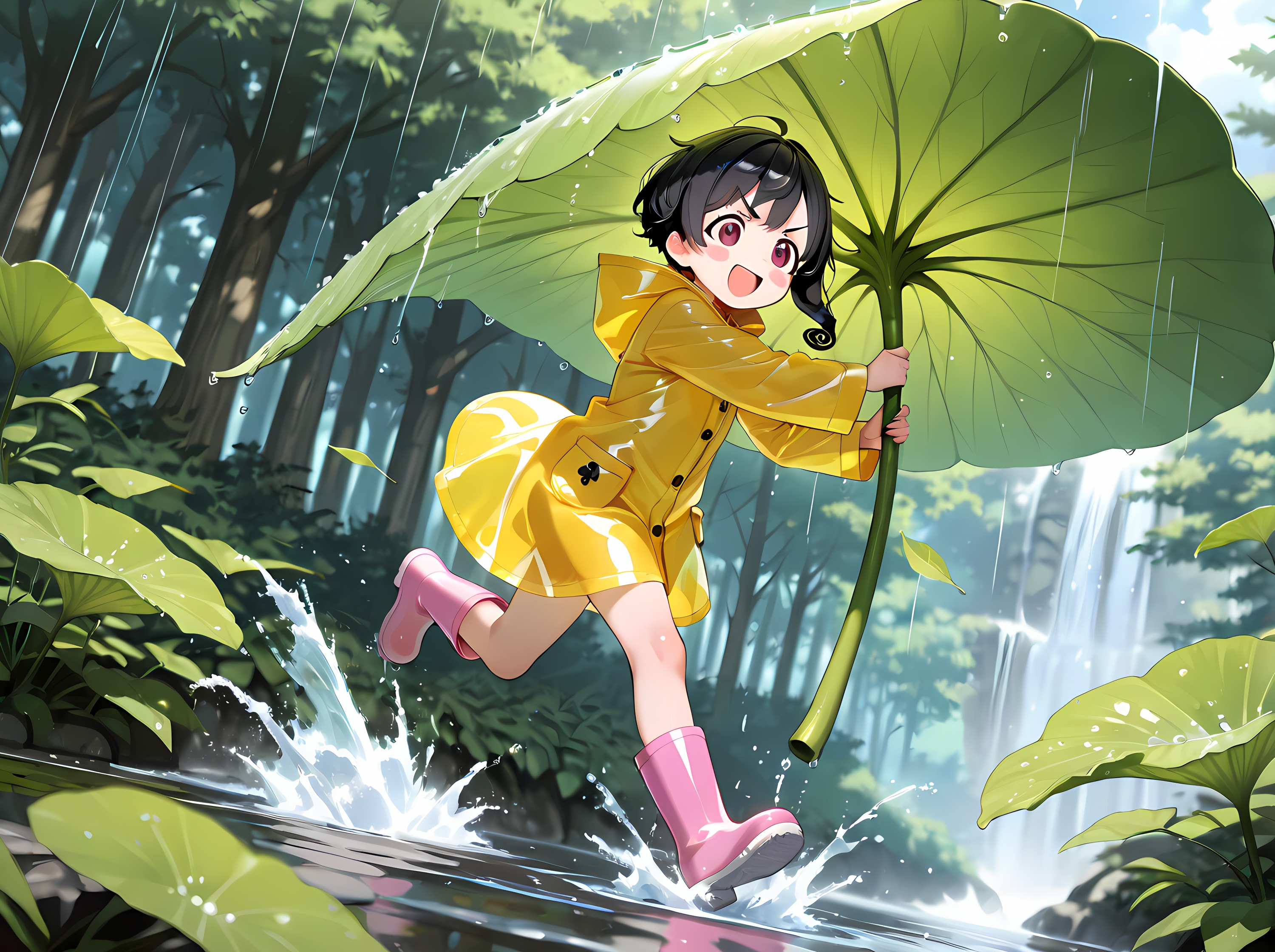 雨の日も元気いっぱい🍃☔