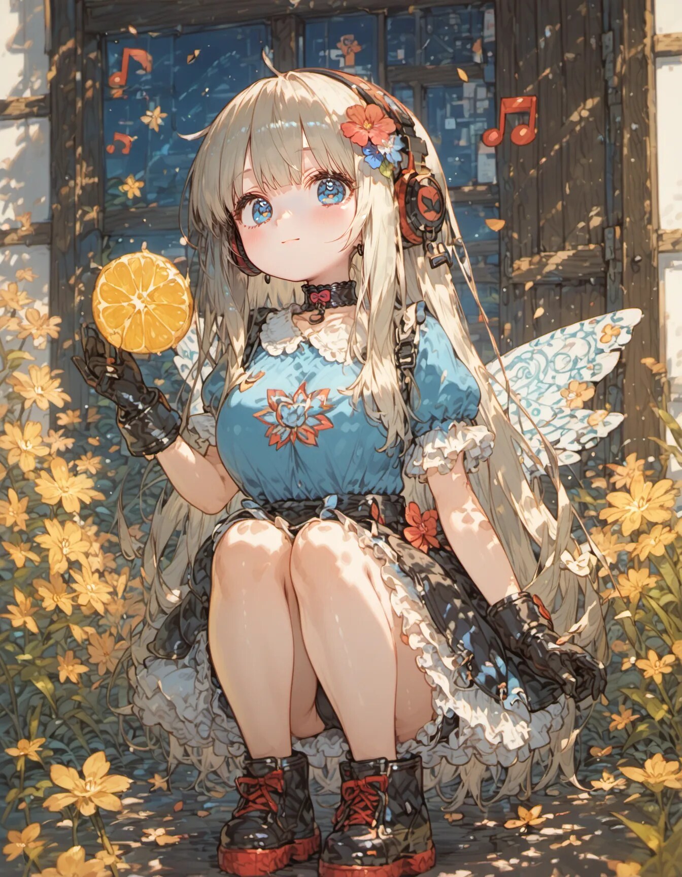 The Orange-Holding Muse | の人気AIイラスト・グラビア