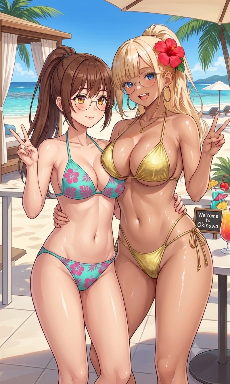 玉那覇姉妹 in Okinawan Resort