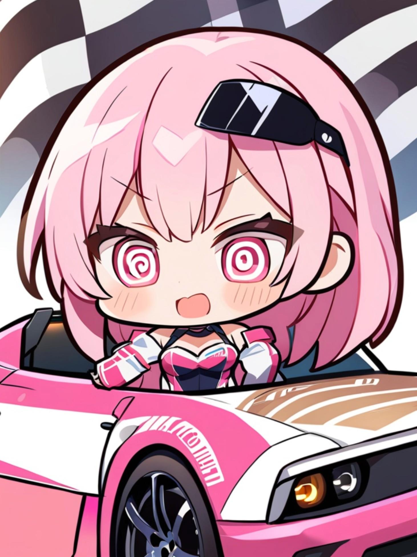 ピンク髪のレースクイーンちゃん | の人気AIイラスト・グラビア