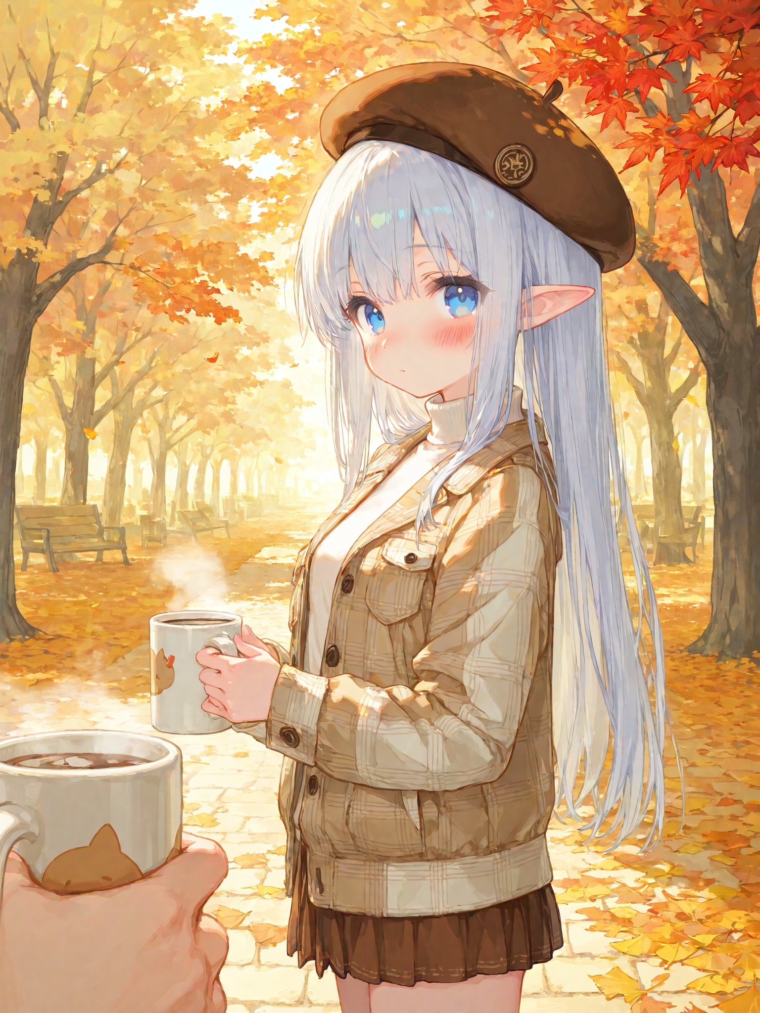 紅葉とコーヒーブレイク