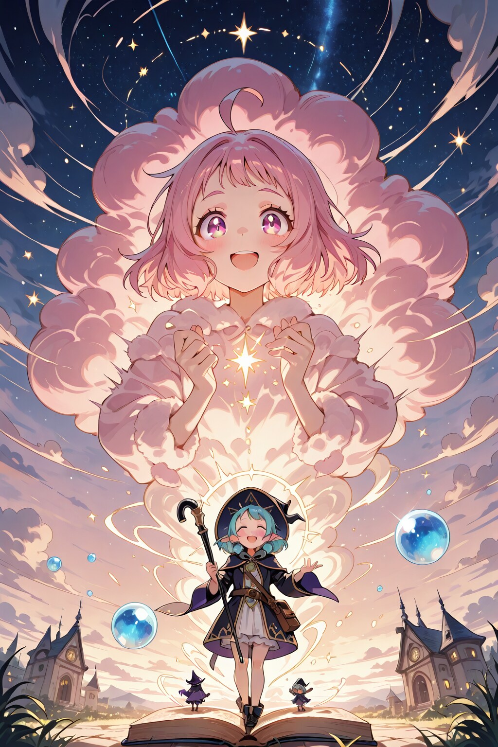 星空を紡ぐ魔法の少女達 | の人気AIイラスト・グラビア