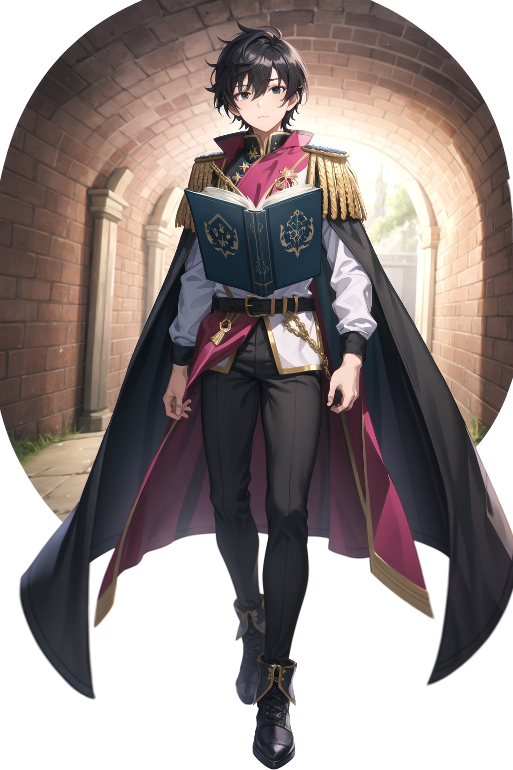 ファンタジーな洞窟地下、大きな男性学者2-3 | の人気AIイラスト・グラビア