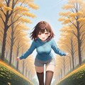 秋の少女1 2枚目