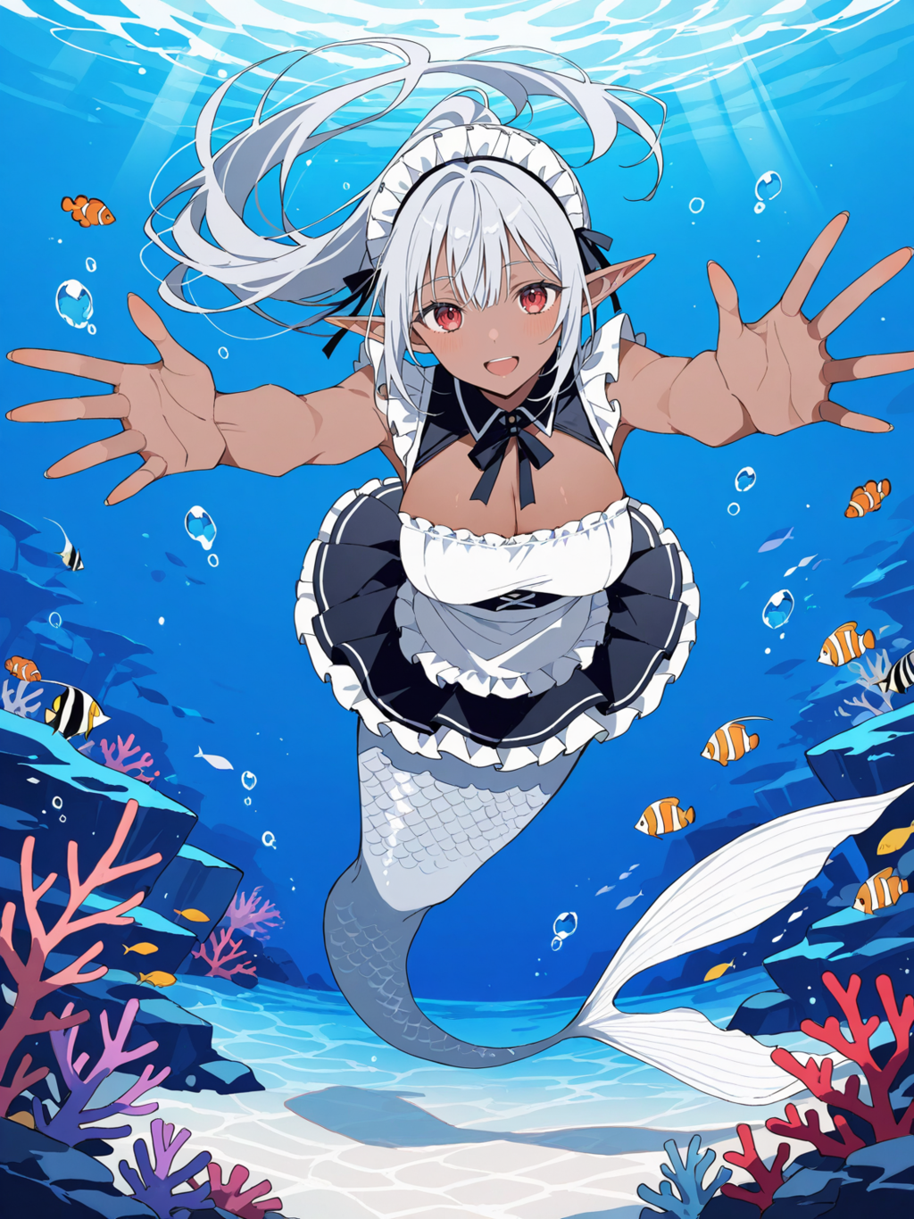 マァ、メイドの褐色エルフさん