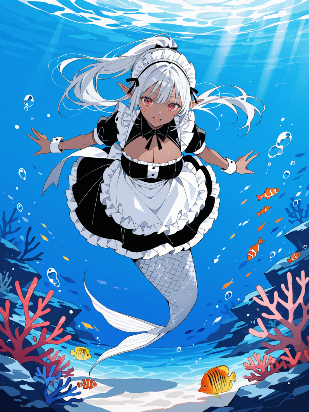 マァ、メイドの褐色エルフさん