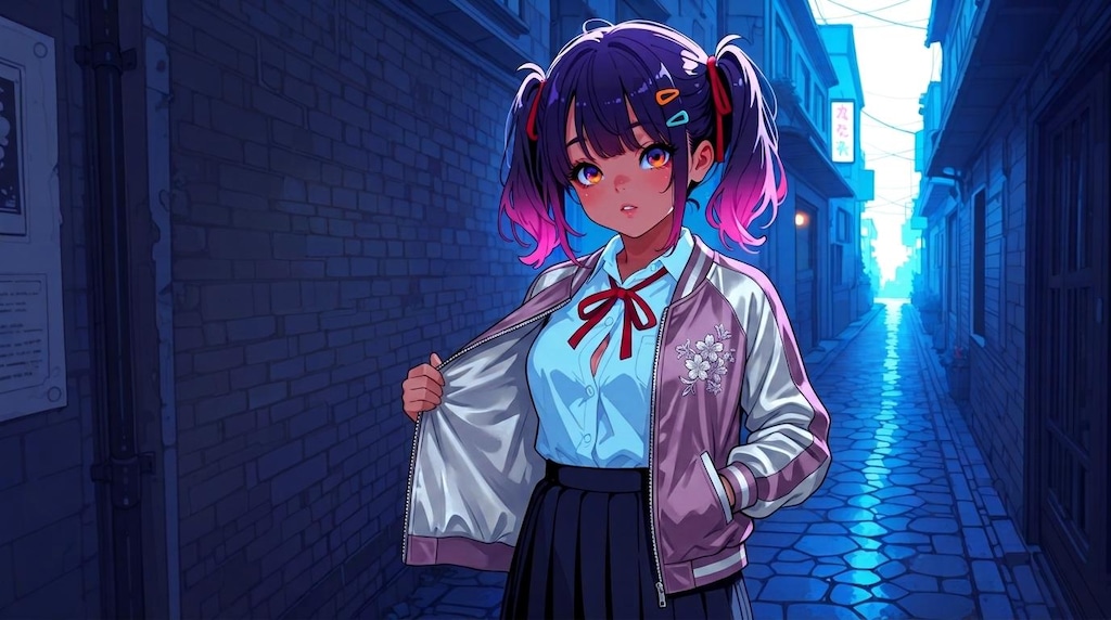 着崩しスカジャンロンスカウノ