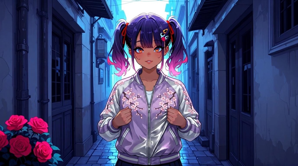 着崩しスカジャンロンスカウノ