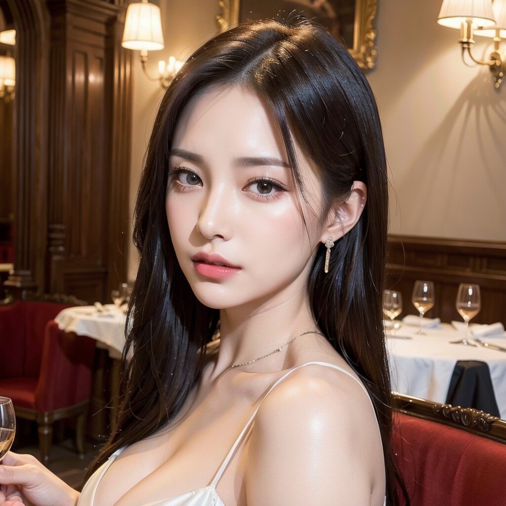 美女とディナー