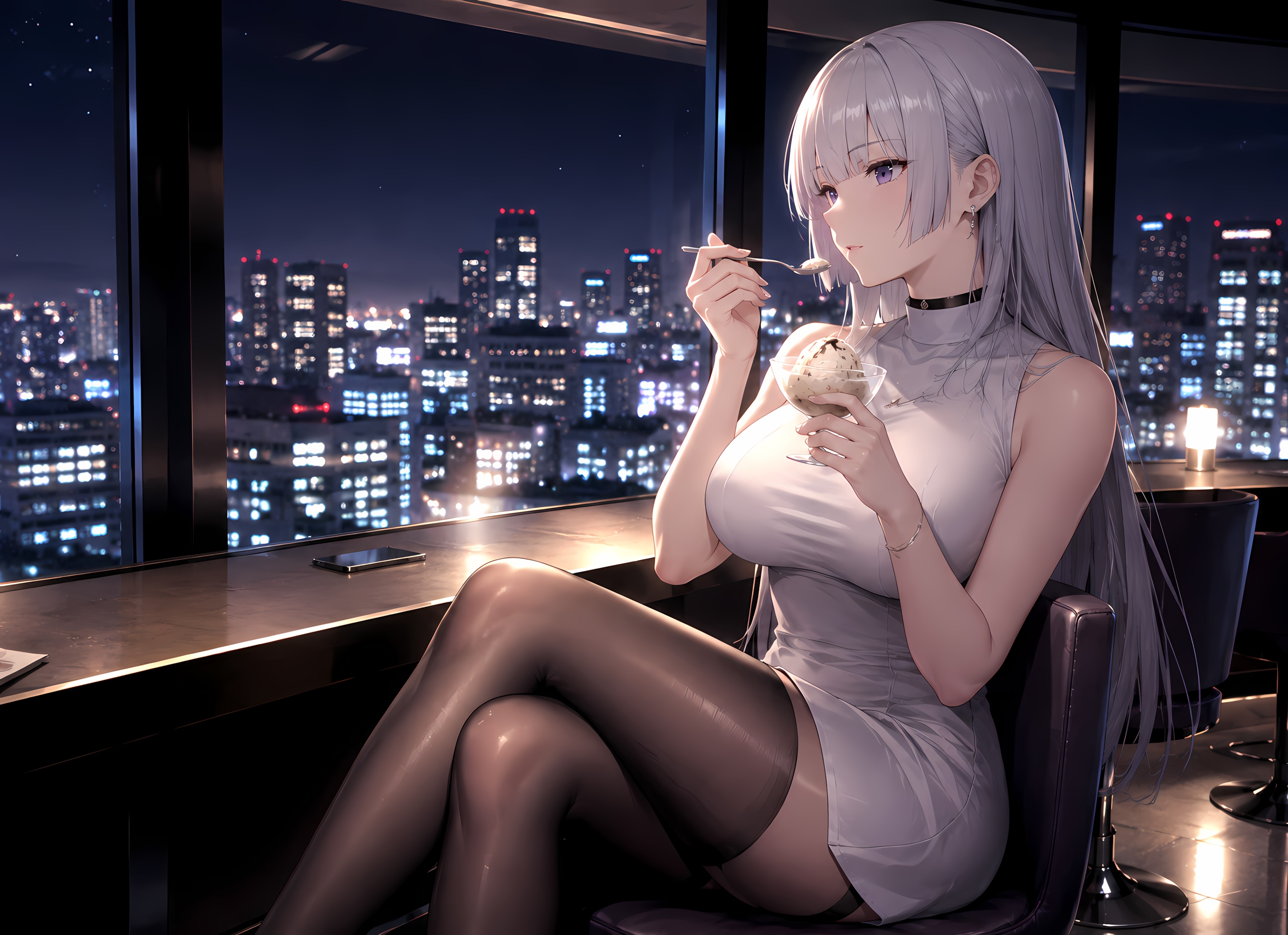 バーでアイス