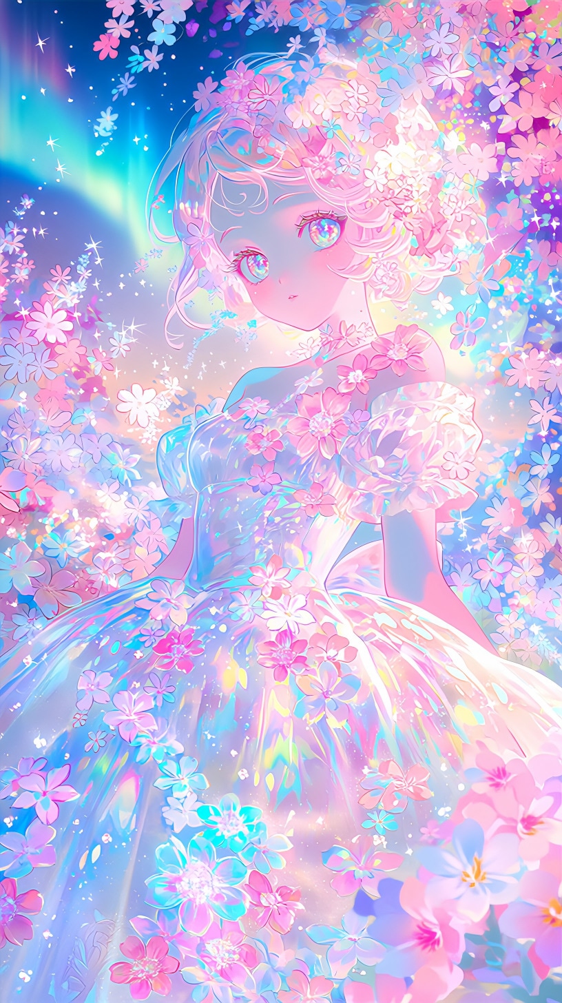 虹色の花園で輝く夢の少女