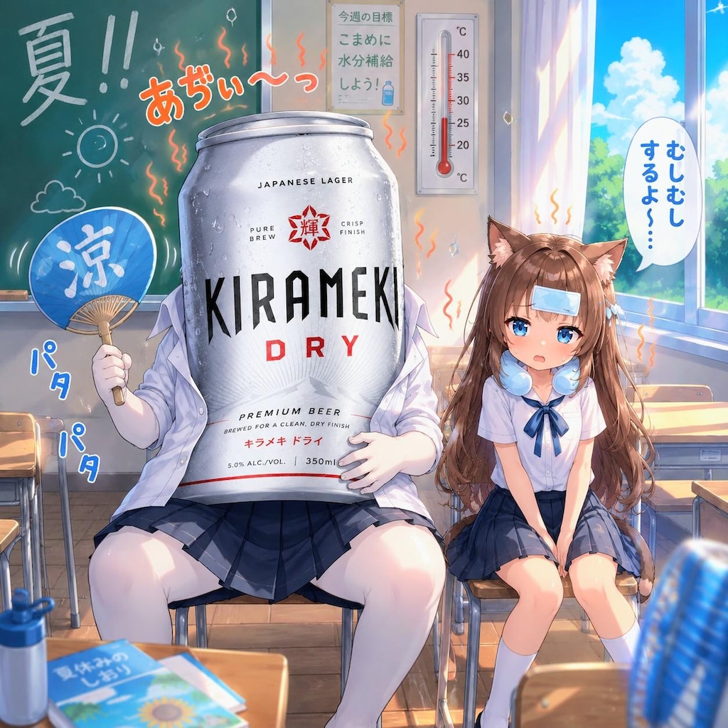 暑さに苦しむ小さな女の子