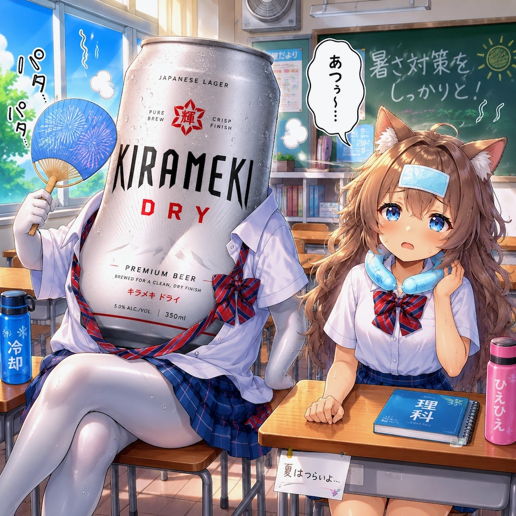 暑さに苦しむ小さな女の子
