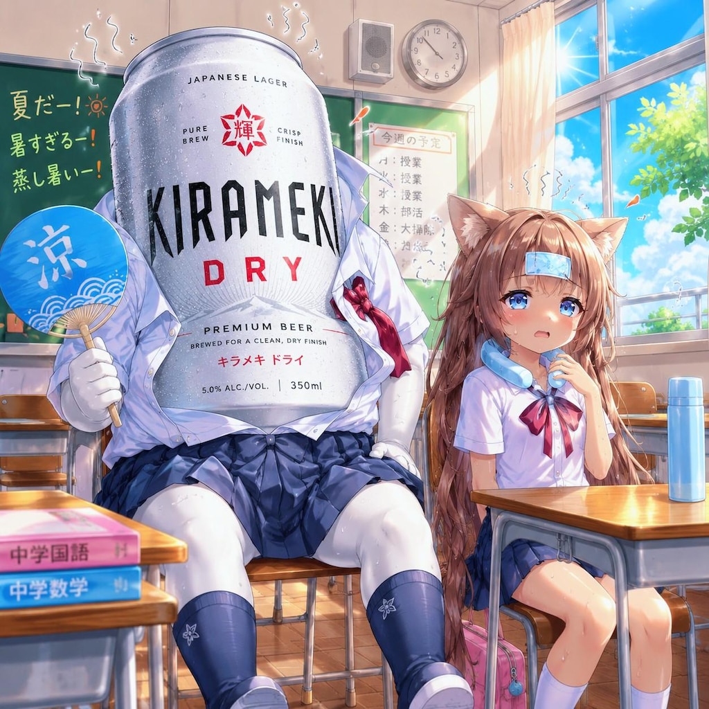 暑さに苦しむ小さな女の子
