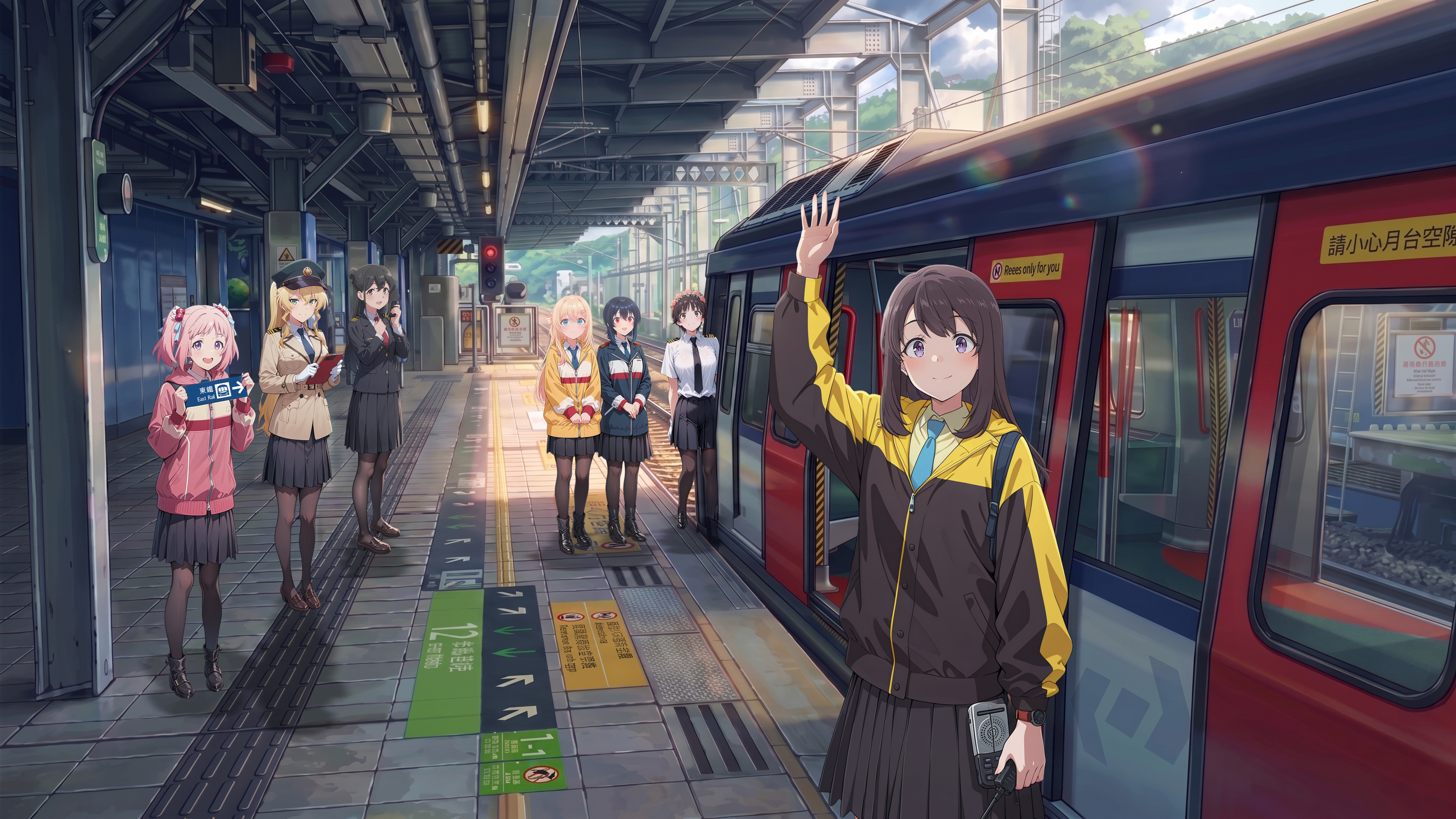 次の駅へ出発！大囲駅の安全を守る可愛い駅員さんたち - 10.2