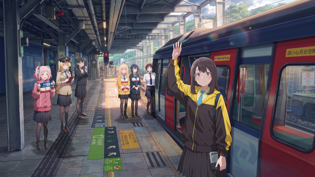 次の駅へ出発！大囲駅の安全を守る可愛い駅員さんたち - 10.2