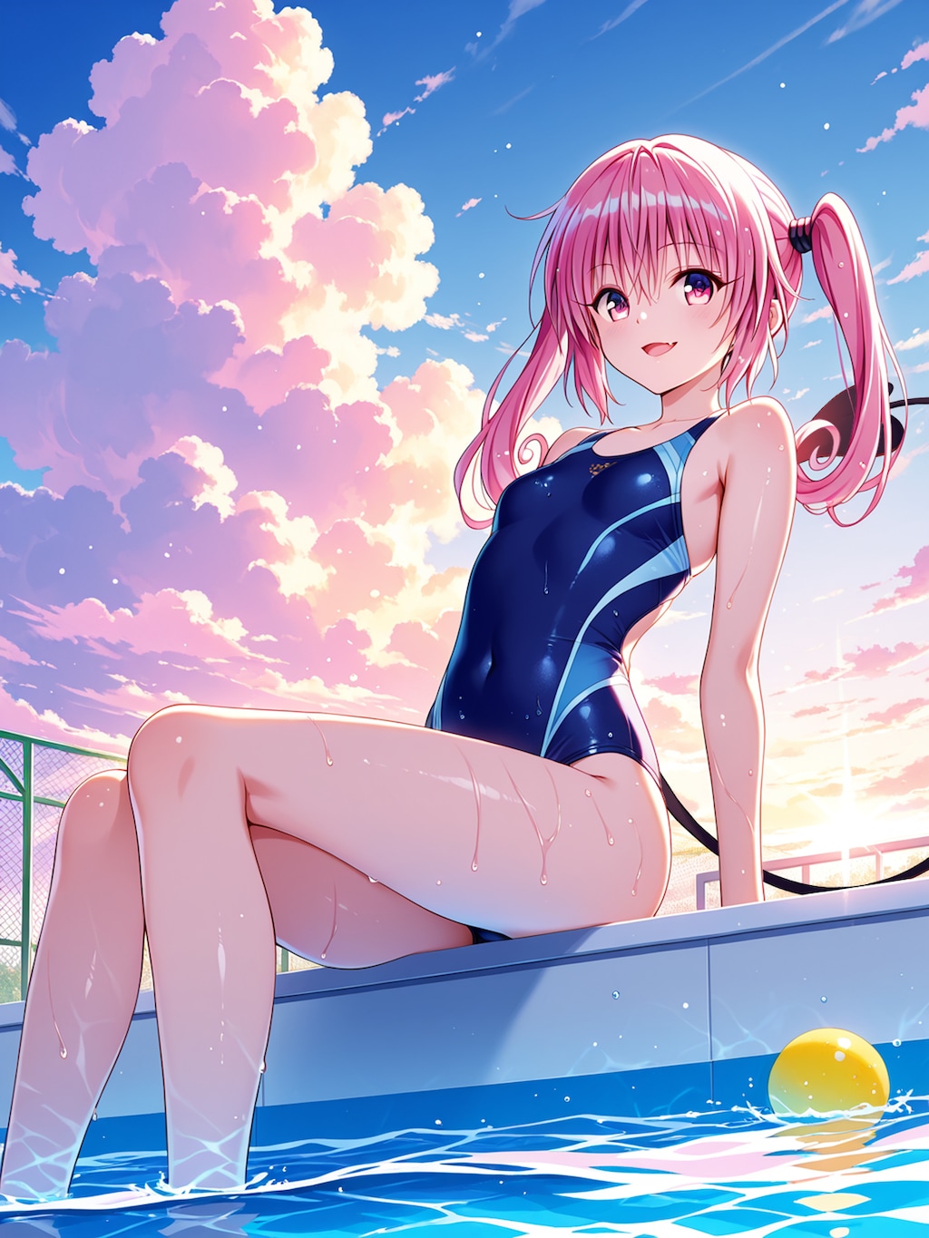 競泳水着のナナちゃんです！