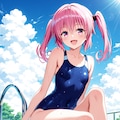 競泳水着のナナちゃんです！ 2枚目