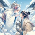 村の若者と恋におちた雪女ちゃん💖♪（同志捧げる男女物の恋愛イラスト） 7枚目