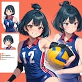 バレー女子　設定画っぽいモノ 2枚目