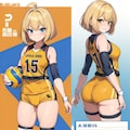 バレー女子　設定画っぽいモノ 10枚目