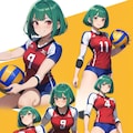 バレー女子　設定画っぽいモノ 8枚目