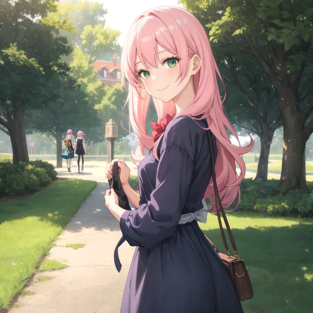 公園での少しの笑顔