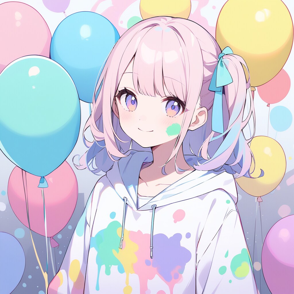 パステルアートな女の子