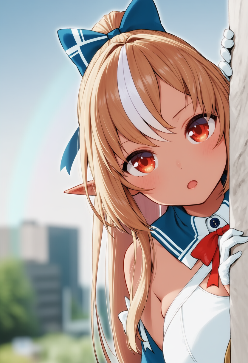 ふーたんが物陰からジッと見つめているだけ | の人気AIイラスト・グラビア