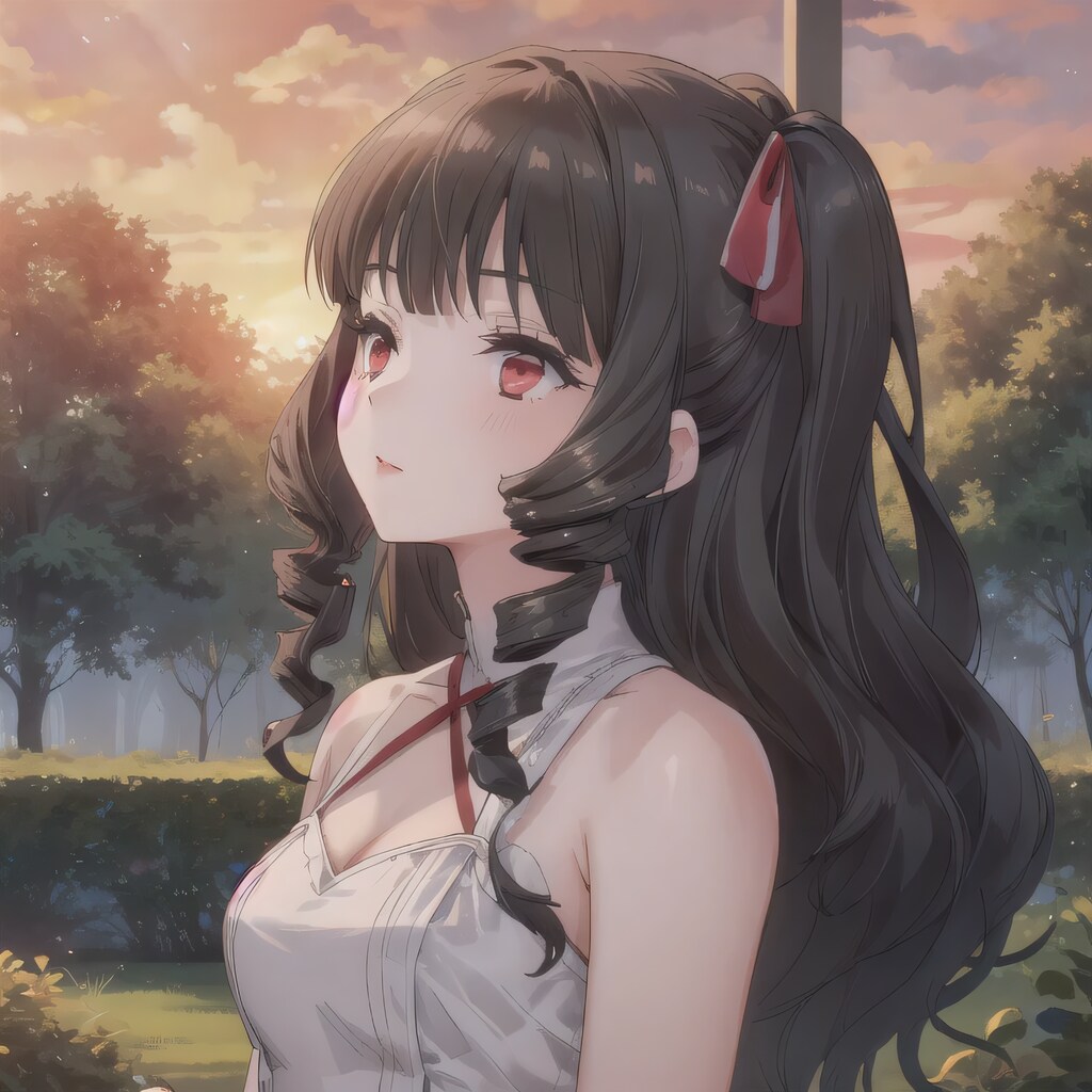 黒髪ロングでワンピースの少女２８