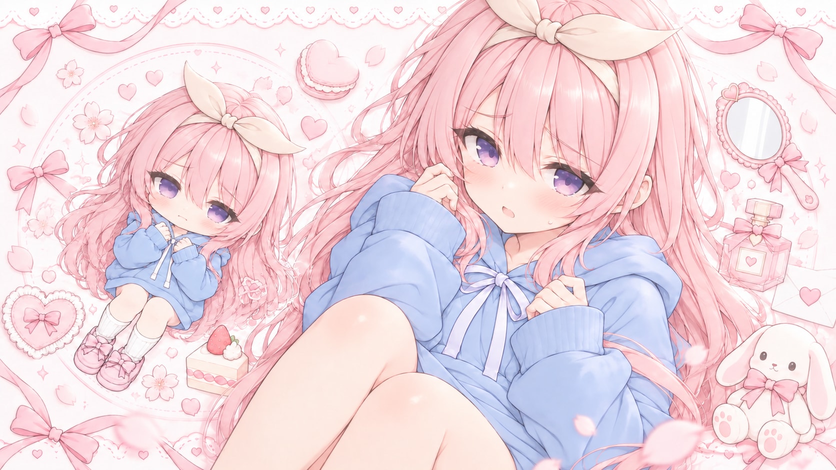 看板娘・ディシエルちゃん　ちびキャラと甘々な背景 | の人気AIイラスト・グラビア