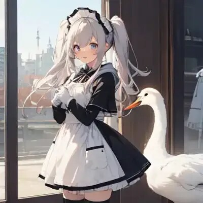 ついてくるアヒル