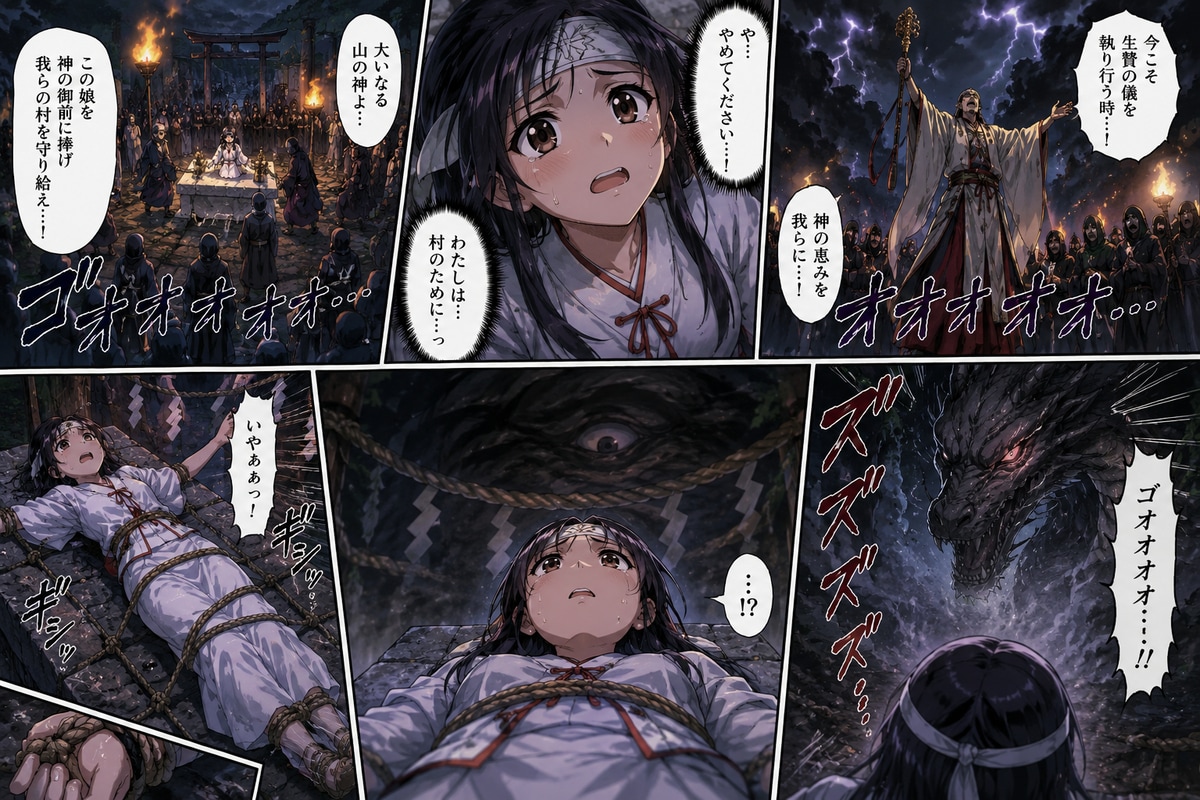 生贄に捧げられる女の子たち②