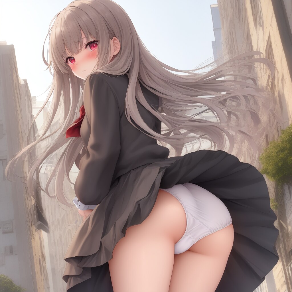 銀髪パンチラ娘ちゃん４５