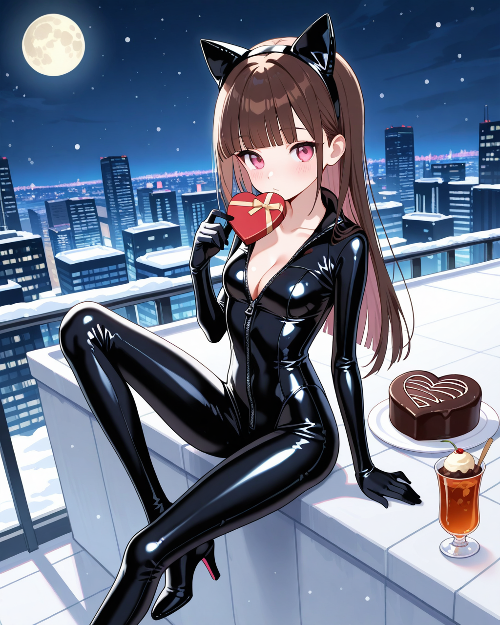 ネコミミカチューシャを着けた本間架純さん | の人気AIイラスト・グラビア