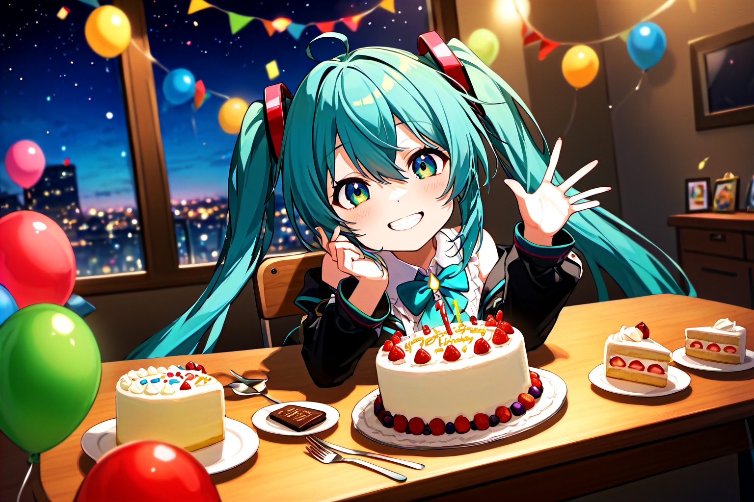 Miku, Happy Birthday!!(SDXL)_2