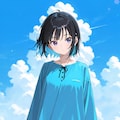 黒髪娘（背景挿入） 6枚目