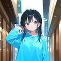 黒髪娘（背景挿入） 7枚目