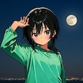 黒髪娘（背景挿入） 4枚目