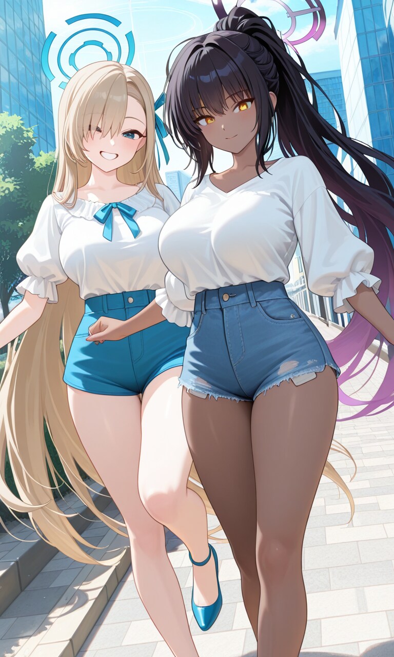 アスナとカリン　私服6