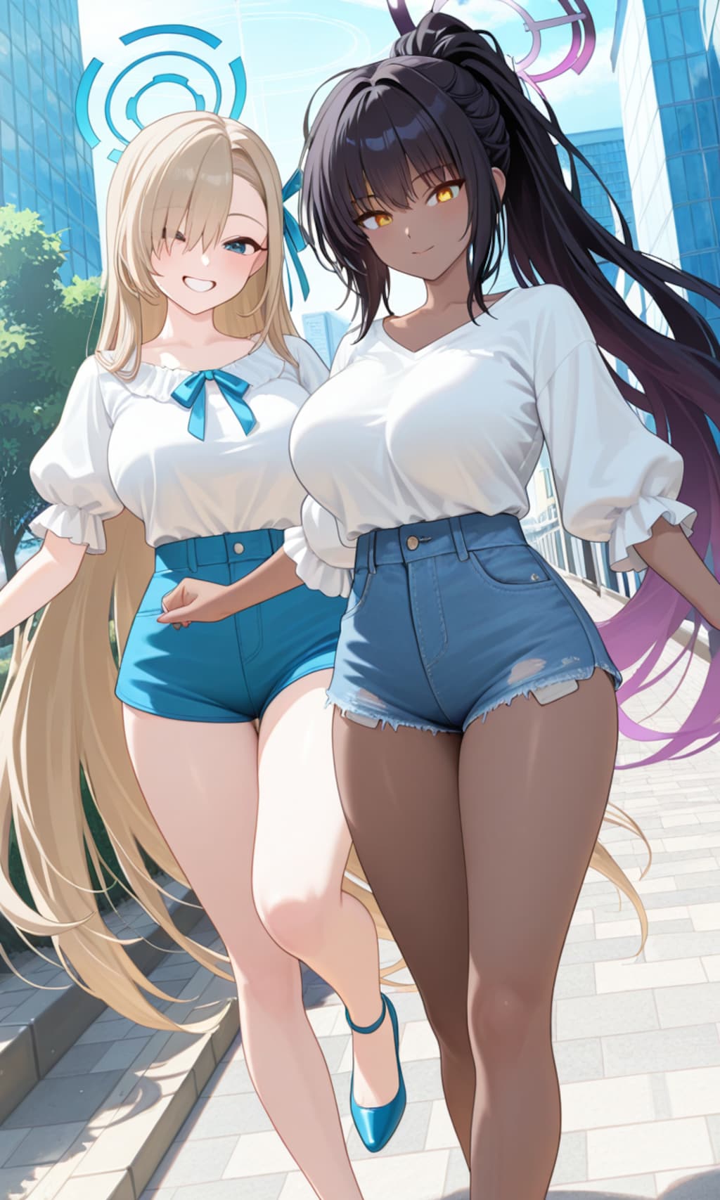 アスナとカリン　私服6