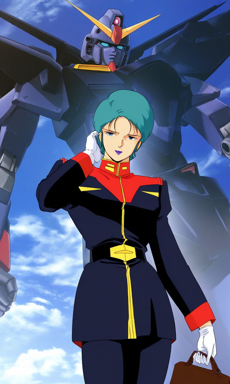 PixAIのLoRAモデルでフォウとサイコガンダム🇭🇰❣️