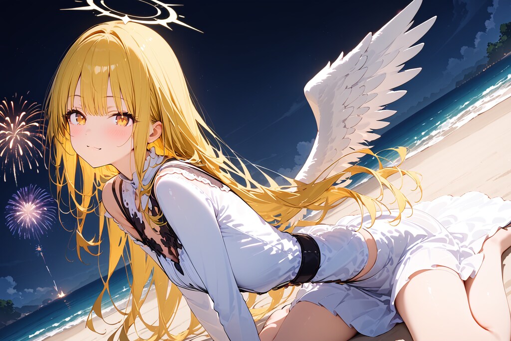 天使ちちぷいちゃんと花火