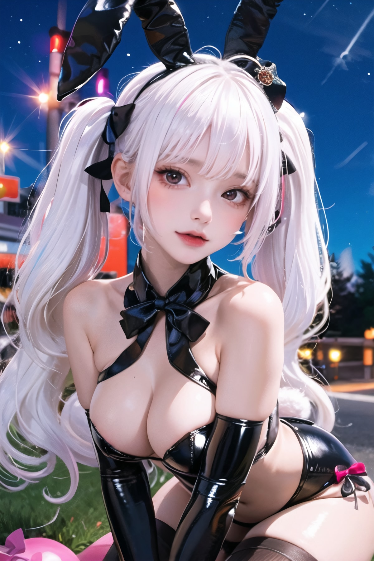 銀髪バニーガール
