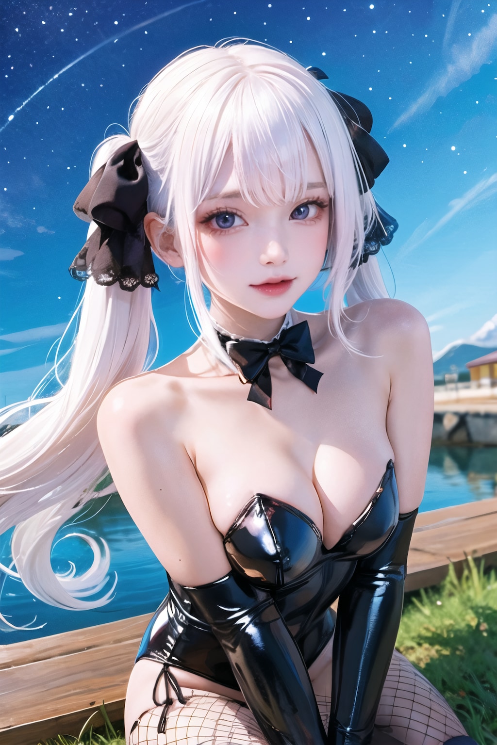 銀髪バニーガール