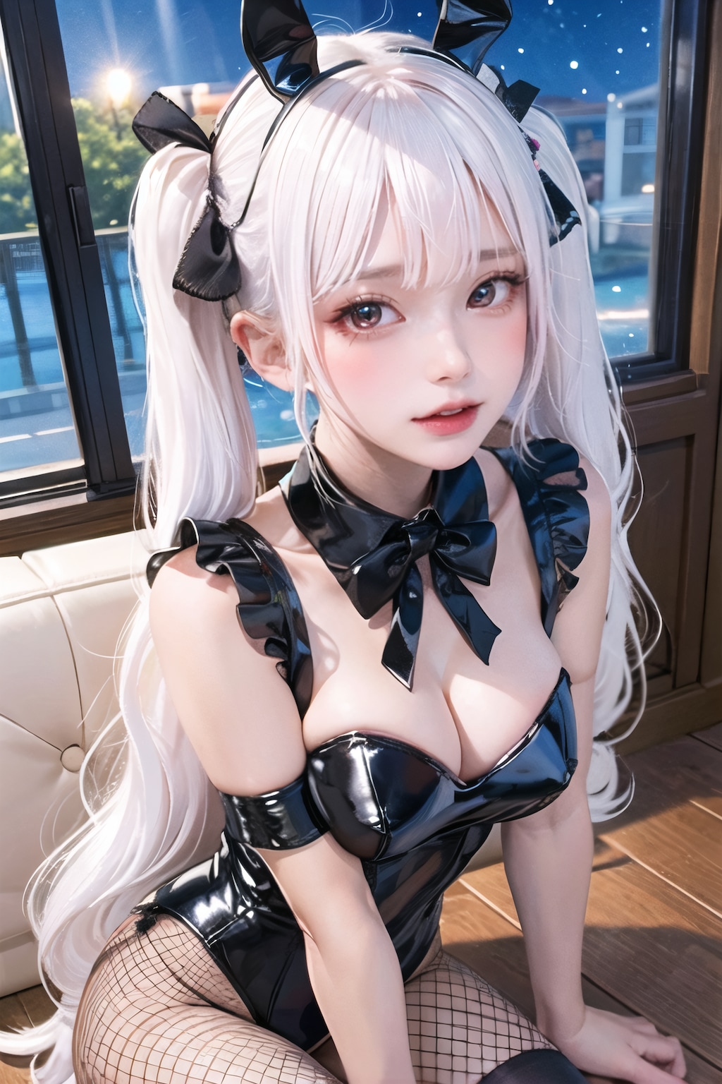 銀髪バニーガール